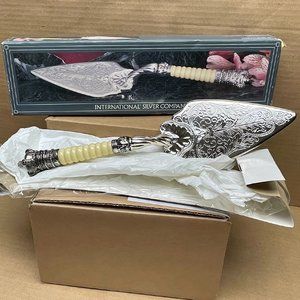NIBWOT International Silver Company Silverplate Cake Trowel, Wedding/Anniversary
